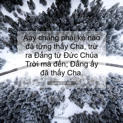 Picture 07 - Giăng 6:46 VIE - Aáy chẳng phải kẻ nào đã từng thấy - Bible Verse Picture