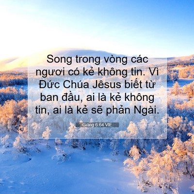 Picture 07 - Giăng 6:64 VIE - Song trong vòng các ngươi có kẻ không - Bible Verse Picture