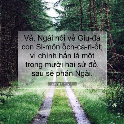 Picture 07 - Giăng 6:71 VIE - Vả, Ngài nói về Giu-đa con Si-môn - Bible Verse Picture