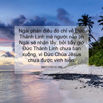 Picture 07 - Giăng 7:39 VIE - Ngài phán điều đó chỉ về Đức Thánh - Bible Verse Picture