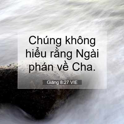 Picture 07 - Giăng 8:27 VIE - Chúng không hiểu rằng Ngài phán về - Bible Verse Picture