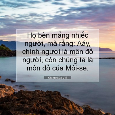 Picture 07 - Giăng 9:28 VIE - Họ bèn mắng nhiếc người, mà rằng: - Bible Verse Picture