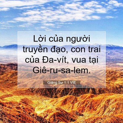 Picture 07 - Giảng Sư 1:1 VIE - Lời của người truyền đạo, con trai - Bible Verse Picture
