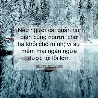 Picture 07 - Giảng Sư 10:4 VIE - Nếu người cai quản nổi giận cùng - Bible Verse Picture