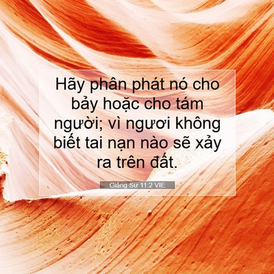 Picture 07 - Giảng Sư 11:2 VIE - Hãy phân phát nó cho bảy hoặc cho tám - Bible Verse Picture