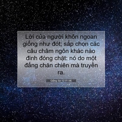 Picture 07 - Giảng Sư 12:11 VIE - Lời của người khôn ngoan giống như - Bible Verse Picture
