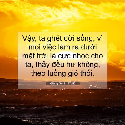 Picture 07 - Giảng Sư 2:17 VIE - Vậy, ta ghét đời sống, vì mọi việc - Bible Verse Picture