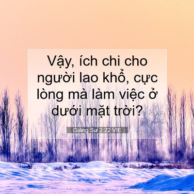 Picture 07 - Giảng Sư 2:22 VIE - Vậy, ích chi cho người lao khổ, cực - Bible Verse Picture