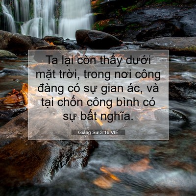 Picture 07 - Giảng Sư 3:16 VIE - Ta lại còn thấy dưới mặt trời, trong - Bible Verse Picture