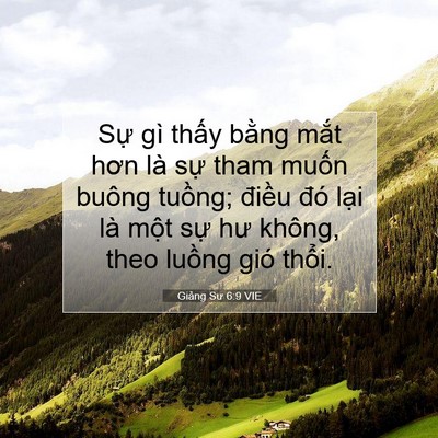 Picture 07 - Giảng Sư 6:9 VIE - Sự gì thấy bằng mắt hơn là sự tham - Bible Verse Picture