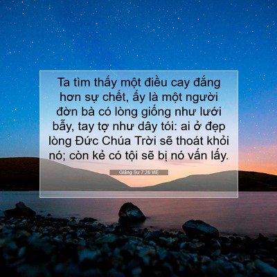 Picture 07 - Giảng Sư 7:26 VIE - Ta tìm thấy một điều cay đắng hơn - Bible Verse Picture