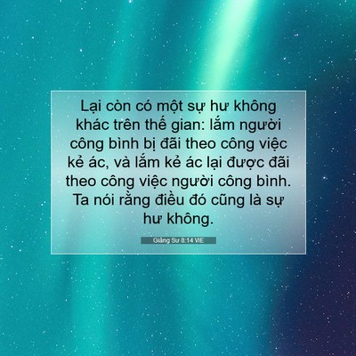 Picture 07 - Giảng Sư 8:14 VIE - Lại còn có một sự hư không khác trên - Bible Verse Picture