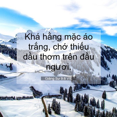 Picture 07 - Giảng Sư 9:8 VIE - Khá hằng mặc áo trắng, chớ thiếu - Bible Verse Picture