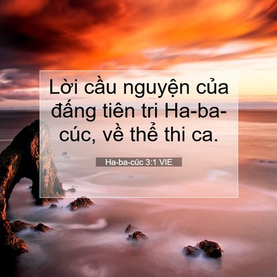 Picture 07 - Ha-ba-cúc 3:1 VIE - Lời cầu nguyện của đấng tiên tri - Bible Verse Picture