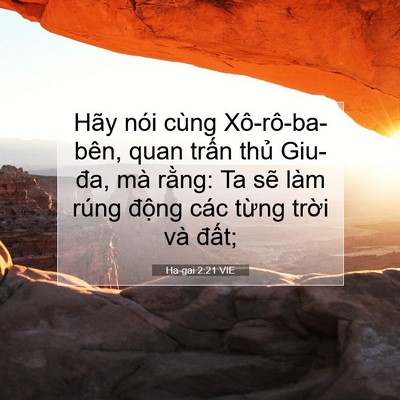 Picture 07 - Ha-gai 2:21 VIE - Hãy nói cùng Xô-rô-ba-bên, quan trấn - Bible Verse Picture