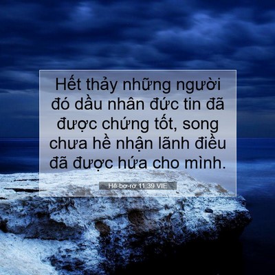 Picture 07 - Hê-bơ-rơ 11:39 VIE - Hết thảy những người đó dầu nhân - Bible Verse Picture