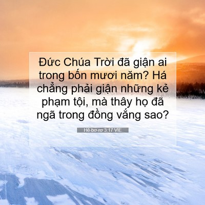 Picture 07 - Hê-bơ-rơ 3:17 VIE - Đức Chúa Trời đã giận ai trong bốn - Bible Verse Picture