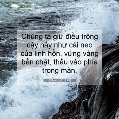 Picture 07 - Hê-bơ-rơ 6:19 VIE - Chúng ta giữ điều trông cậy nầy như - Bible Verse Picture