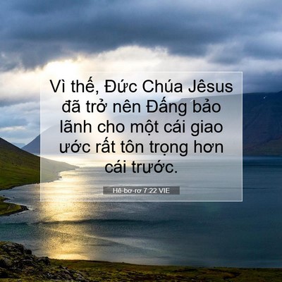 Picture 07 - Hê-bơ-rơ 7:22 VIE - Vì thế, Đức Chúa Jêsus đã trở nên - Bible Verse Picture