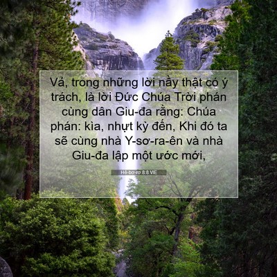 Picture 07 - Hê-bơ-rơ 8:8 VIE - Vả, trong những lời nầy thật có ý - Bible Verse Picture