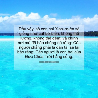 Picture 07 - Hô-sê-a 1:10 VIE - Dầu vậy, số con cái Y-sơ-ra-ên sẽ - Bible Verse Picture
