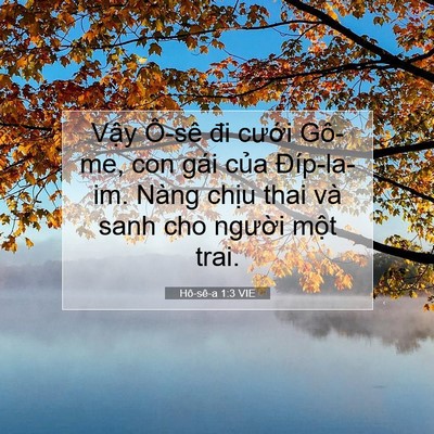 Picture 07 - Hô-sê-a 1:3 VIE - Vậy Ô-sê đi cưới Gô-me, con gái của - Bible Verse Picture