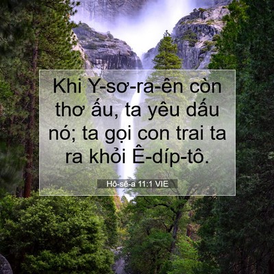 Picture 07 - Hô-sê-a 11:1 VIE - Khi Y-sơ-ra-ên còn thơ ấu, ta yêu dấu - Bible Verse Picture
