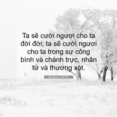 Picture 07 - Hô-sê-a 2:19 VIE - Ta sẽ cưới ngươi cho ta đời đời; ta - Bible Verse Picture