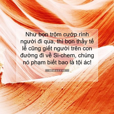 Picture 07 - Hô-sê-a 6:9 VIE - Như bọn trộm cướp rình người đi qua, - Bible Verse Picture