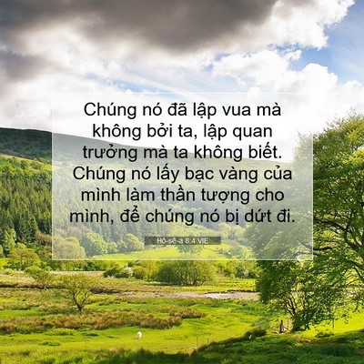 Picture 07 - Hô-sê-a 8:4 VIE - Chúng nó đã lập vua mà không bởi ta, - Bible Verse Picture
