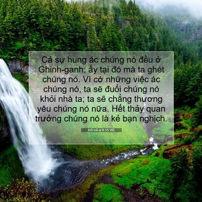 Picture 07 - Hô-sê-a 9:15 VIE - Cả sự hung ác chúng nó đều ở - Bible Verse Picture