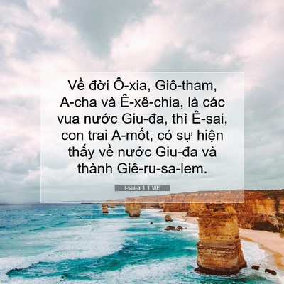 Picture 07 - I-sai-a 1:1 VIE - Về đời Ô-xia, Giô-tham, A-cha và - Bible Verse Picture