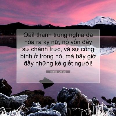 Picture 07 - I-sai-a 1:21 VIE - Oâi! thành trung nghĩa đã hóa ra kỵ nữ, - Bible Verse Picture