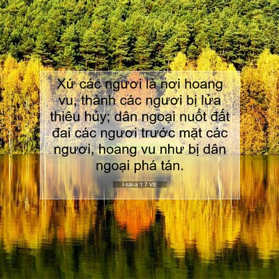 Picture 07 - I-sai-a 1:7 VIE - Xứ các ngươi là nơi hoang vu, thành các - Bible Verse Picture