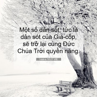 Picture 07 - I-sai-a 10:21 VIE - Một số dân sót, tức là dân sót của - Bible Verse Picture