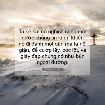 Picture 07 - I-sai-a 10:6 VIE - Ta sẽ sai nó nghịch cùng một nước - Bible Verse Picture