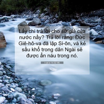 Picture 07 - I-sai-a 14:32 VIE - Lấy chi trả lời cho sứ giả của - Bible Verse Picture