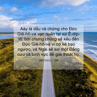 Picture 07 - I-sai-a 19:20 VIE - Aáy là dấu và chứng cho Đức Giê-hô-va - Bible Verse Picture