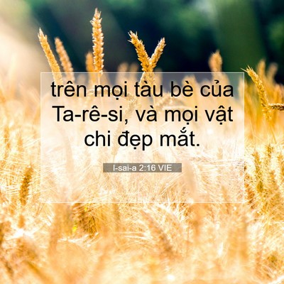 Picture 07 - I-sai-a 2:16 VIE - trên mọi tàu bè của Ta-rê-si, và mọi - Bible Verse Picture