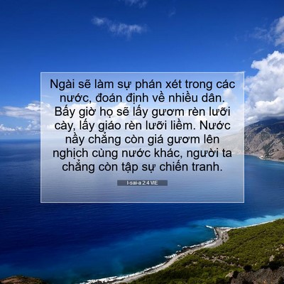 Picture 07 - I-sai-a 2:4 VIE - Ngài sẽ làm sự phán xét trong các - Bible Verse Picture