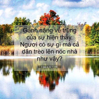 Picture 07 - I-sai-a 22:1 VIE - Gánh nặng về trũng của sự hiện - Bible Verse Picture