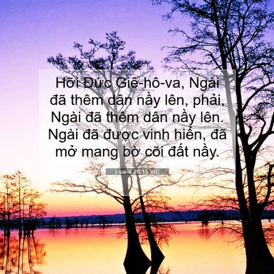 Picture 07 - I-sai-a 26:15 VIE - Hỡi Đức Giê-hô-va, Ngài đã thêm dân - Bible Verse Picture