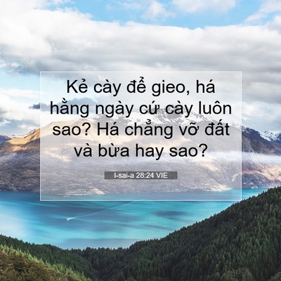 Picture 07 - I-sai-a 28:24 VIE - Kẻ cày để gieo, há hằng ngày cứ cày - Bible Verse Picture