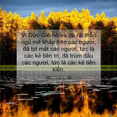 Picture 07 - I-sai-a 29:10 VIE - Vì Đức Giê-hô-va đã rải thần ngủ - Bible Verse Picture