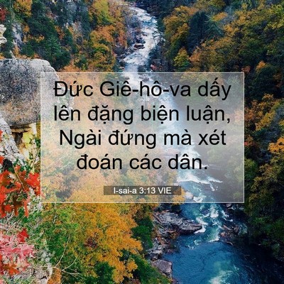 Picture 07 - I-sai-a 3:13 VIE - Đức Giê-hô-va dấy lên đặng biện - Bible Verse Picture