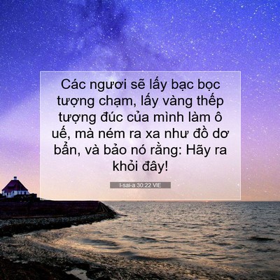 Picture 07 - I-sai-a 30:22 VIE - Các ngươi sẽ lấy bạc bọc tượng - Bible Verse Picture