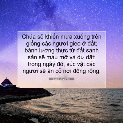 Picture 07 - I-sai-a 30:23 VIE - Chúa sẽ khiến mưa xuống trên giống - Bible Verse Picture