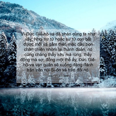 Picture 07 - I-sai-a 31:4 VIE - Vì Đức Giê-hô-va đã phán cùng ta như - Bible Verse Picture