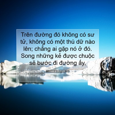 Picture 07 - I-sai-a 35:9 VIE - Trên đường đó không có sư tử, không - Bible Verse Picture