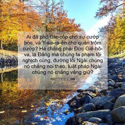 Picture 07 - I-sai-a 42:24 VIE - Ai đã phó Gia-cốp cho sự cướp bóc, và - Bible Verse Picture